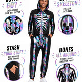 Men's Iridescent Skeleton Costume