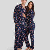 Matching Rudolph Lapel Couples Pajamas