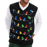 Men's Sequin Tangle Wrangler Ugly Christmas Sweater Vest