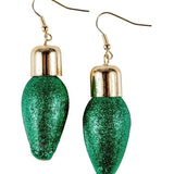 Green Christmas Lights Earrings