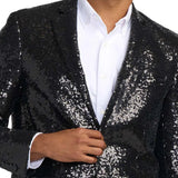 Men's Black Sequin Blazer