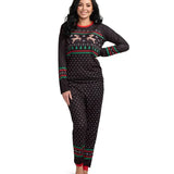 Women's Fair Isle Rudolph Crew Neck Pajama Set