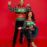 Women's Naughty or Nice Reversible Sequin Ugly Christmas Sweater