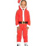 Toddler Boy's Santa Jumpsuit With Fur