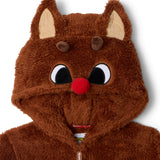 Girl's Rudolph Sherpa Jumpsuit