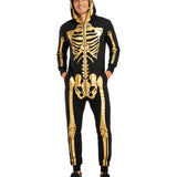 Men's Gold Skeleton Costume
