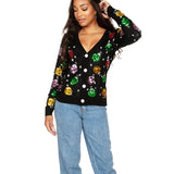 Women's Sequin Ornaments Cardigan Sweater