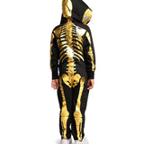 Girl's Gold Skeleton Costume