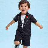 Toddler Boy's Tuxedo Golf Polo