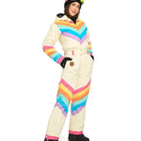 Women's Retro Rainbow Snow Suit