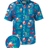 Men's Surf's Up Santa Hawaiian Shirt