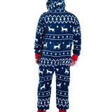 Men's Blue Reindeer Big and Tall Jumpsuit