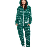 Women's Green Fair Isle Jumpsuit