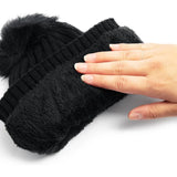 Black Pom Beanie