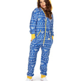 Women's Blue Hanukkah Jumpsuit