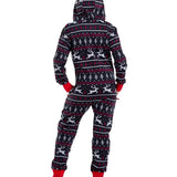 Women's Black and Red Fair Isle Jumpsuit