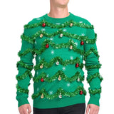 Men's Gaudy Garland Ugly Christmas Sweater