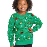 Girl's Gaudy Garland Ugly Christmas Sweater