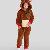 Matching Rudolph Sherpa Family Jumpsuits