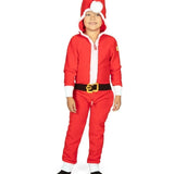 Boy's Santa Jumpsuit With Fur
