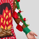 Men's Festive Fireplace Light Up Jumpsuit