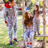 Matching Grey Moose Family Jumpsuits