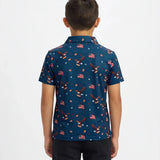 Boy's 8-Bit Eagle Golf Polo