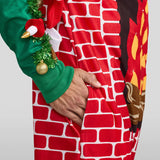 Men's Festive Fireplace Light Up Jumpsuit