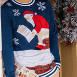 Men's Santa's Log on the Fire Ugly Christmas Sweater