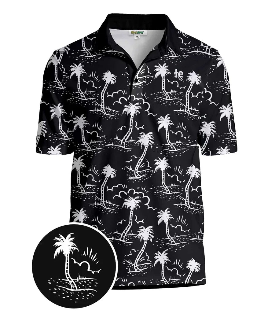 Men's Monochrome Moonlight Golf Polo