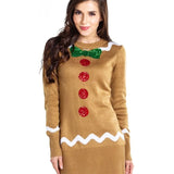 Women's Gingerbread Sweater Dress