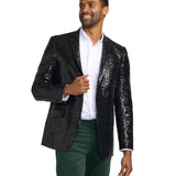 Men's Black Sequin Blazer