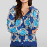 Women's Hanukkah Tinsel Cardigan Sweater