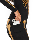 Gold Skeleton Bodysuit Costume