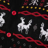 Men's Naughty Reindeer Ugly Christmas Cardigan Sweater