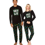 Matching Get Lit Couples Pajamas