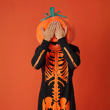 Men's Pumpkin Head Skeleton Costume