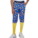 Men's Hot Dog Golf Knickers with Yellow Golf Socks