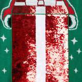 Women's Big Reveal Reversible Sequin Maternity Christmas Sweater