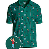 Men's Pixel Par Golf Polo