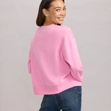 Women's Pink Sequin Candy Cane Sweatshirt