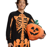 Men's Pumpkin Head Skeleton Costume