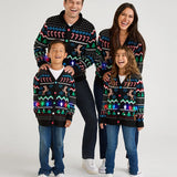 Matching Fair Isle Rudolph Light Up Family Cardigan Sweaters