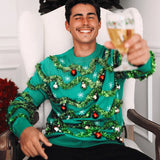 Men's Gaudy Garland Ugly Christmas Sweater