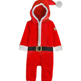 Toddler Girl's Santa Jumpsuit With Fur
