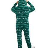 Women's Green Fair Isle Jumpsuit