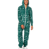 Men's Green Fair Isle Jumpsuit