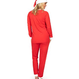 Women's Mrs. Claus Crew Neck Pajama Set