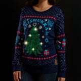 Women's Chrismukkah Light Up Sweater