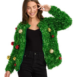 Women's Bristle Babe Ugly Christmas Cardigan Sweater